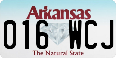 AR license plate 016WCJ