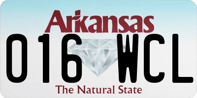 AR license plate 016WCL