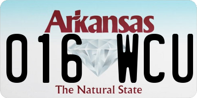 AR license plate 016WCU