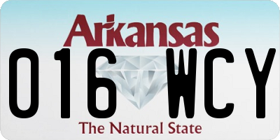 AR license plate 016WCY