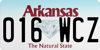 AR license plate 016WCZ