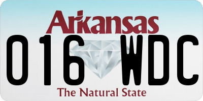 AR license plate 016WDC