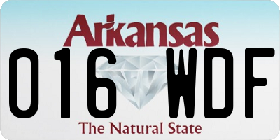 AR license plate 016WDF