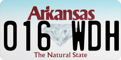 AR license plate 016WDH