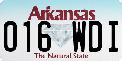AR license plate 016WDI