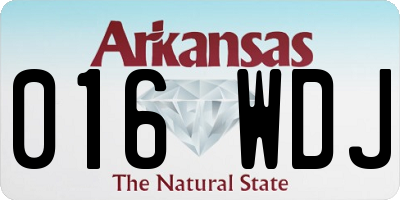AR license plate 016WDJ
