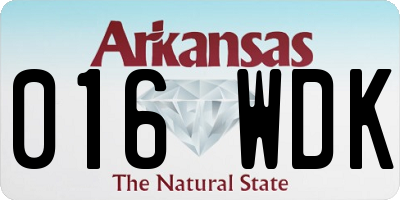 AR license plate 016WDK