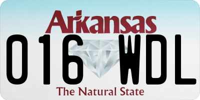 AR license plate 016WDL