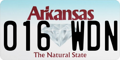 AR license plate 016WDN