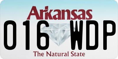 AR license plate 016WDP