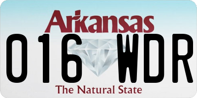 AR license plate 016WDR