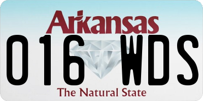 AR license plate 016WDS