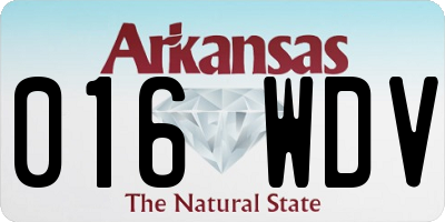 AR license plate 016WDV