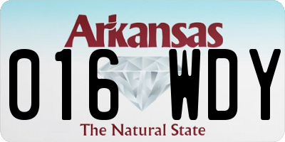 AR license plate 016WDY