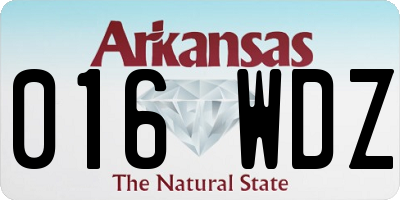 AR license plate 016WDZ