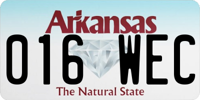 AR license plate 016WEC