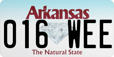 AR license plate 016WEE