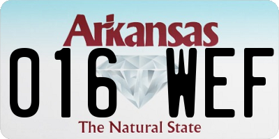 AR license plate 016WEF