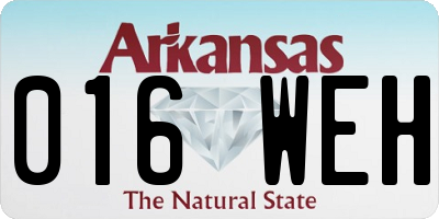 AR license plate 016WEH