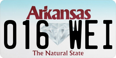 AR license plate 016WEI