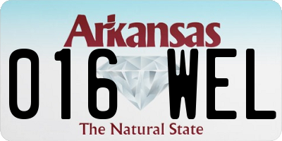 AR license plate 016WEL
