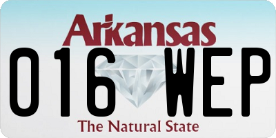 AR license plate 016WEP
