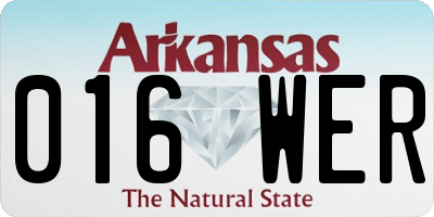 AR license plate 016WER