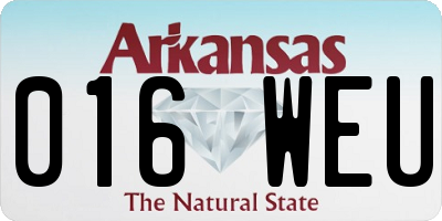 AR license plate 016WEU