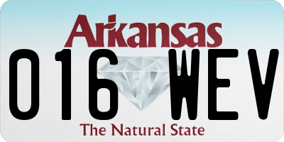 AR license plate 016WEV