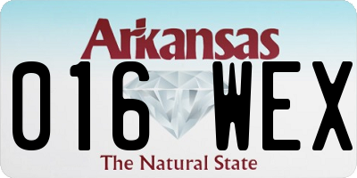 AR license plate 016WEX