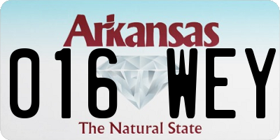 AR license plate 016WEY
