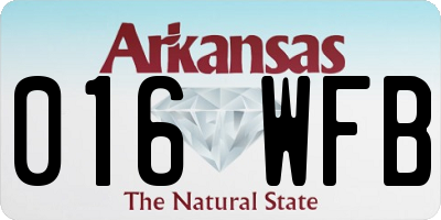 AR license plate 016WFB