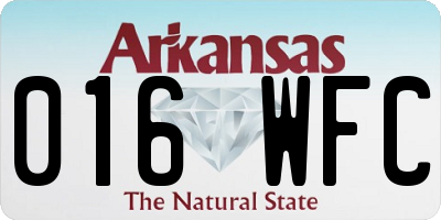 AR license plate 016WFC