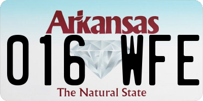 AR license plate 016WFE