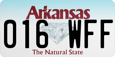 AR license plate 016WFF