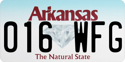 AR license plate 016WFG