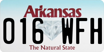 AR license plate 016WFH