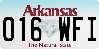 AR license plate 016WFI