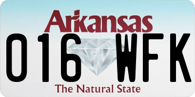 AR license plate 016WFK