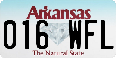 AR license plate 016WFL