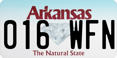 AR license plate 016WFN