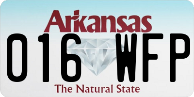 AR license plate 016WFP