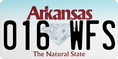 AR license plate 016WFS
