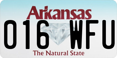 AR license plate 016WFU