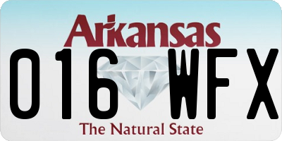 AR license plate 016WFX