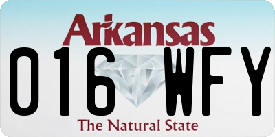 AR license plate 016WFY