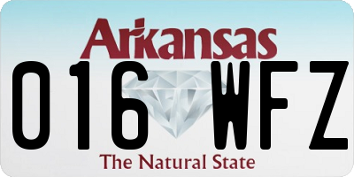 AR license plate 016WFZ