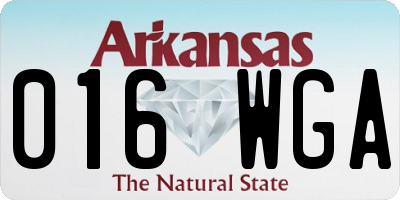 AR license plate 016WGA