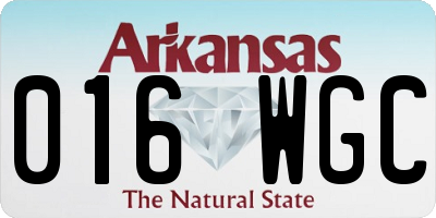 AR license plate 016WGC