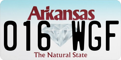 AR license plate 016WGF
